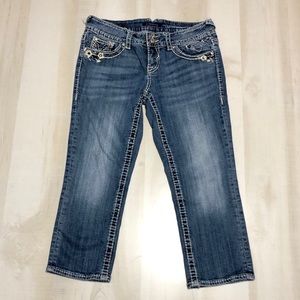 Vigoss The New York Capri Embellished Crop Jeans